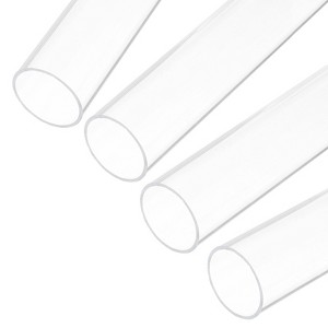 Unique Bargains Lamp Lantern Water Cooling System Acrylic Round Pipes Clear 4 Pcs 14" - 1 of 4