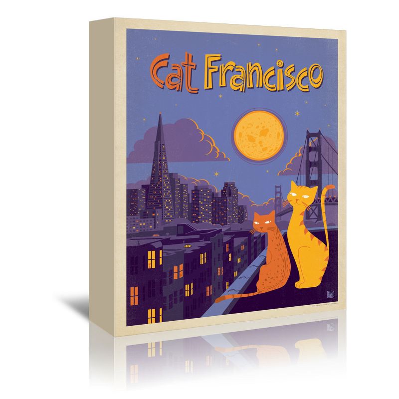 Americanflat Vintage Architecture Cat Catfrancisco By Anderson Design Group Unframed Canvas Wall Art, 1 of 6