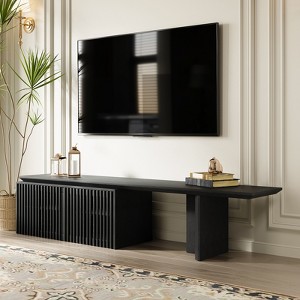 LOVSON 78.7"-110"Extendable TV Media Console for Up to 55 Inch, Modern TV Stand, Entertainment Center with Storage, for Living Room,Black - 1 of 4