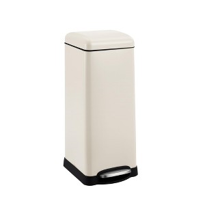 EcoSummer 8 Gallon Stainless Steel Kitchen Trash Can, Rectangular Pedal Bin with Soft-Close Lid & Removable Inner Bucket. - 1 of 4