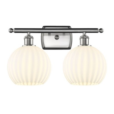 White Venetian - 2 Light Bath Vanity In Modern Style-11 Inches Tall and 18 Inches Wide