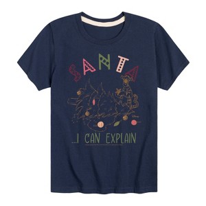 Boys' - Winnie the Pooh - Tigger Christmas - Santa I Can Explain Short Sleeve Graphic T-Shirt - 1 of 4