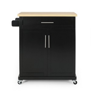 Batavia Contemporary Kitchen Cart with Wheels - Christopher Knight Home - 1 of 4