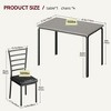 Kitchen Table with Upholstered Chairs, Compact Bistro Table and Chairs Set for Small Spaces, Modern Dining Furniture - 2 of 4