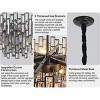 24 in. Modern Chandelier 10-Light 3-Tier Black Round K9 Crystal Chandelier - 2 of 4