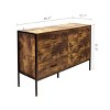Accent Cabinet Industrial with 6 Drawers and Metal Frame for Bedroom Storage 48.43in Wide-3irtyhousy - 4 of 4