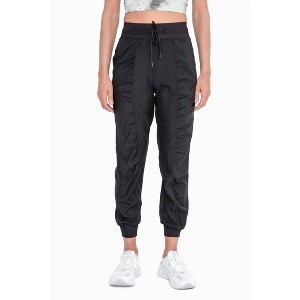 Women's Ruched Front Joggers - mono b - 1 of 3