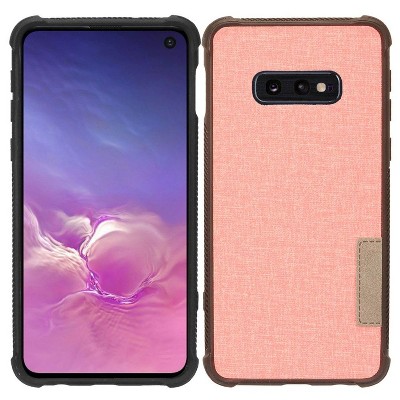 Insten Fabric Denim Case Cover For Samsung Galaxy S10e, Pink/Black by Eagle