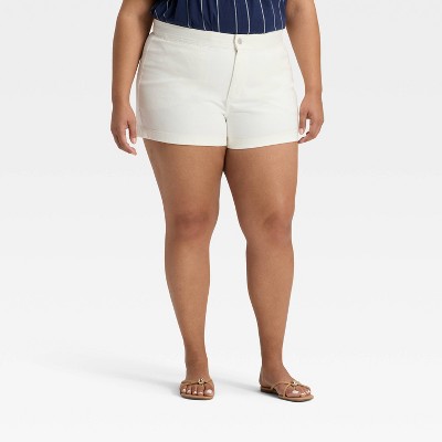 Women's High-Rise Smart Jean Shorts - Ava & Viv™