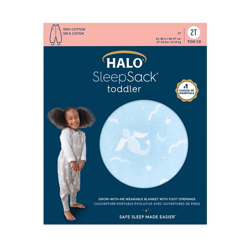 HALO Innovations Sleepsack 100% Cotton  Toddler Wearable Blanket, 4 of 5