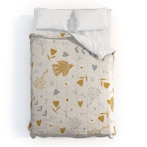Deny Designs 3pc Queen Menina Lisboa Folk Nordic Bird Comforter and Sham Set - 1 of 4