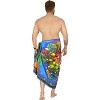 LA LEELA Men's Vacation Beachwear Lava Lava Sarongs Swimwear Cover Up Summer Long Holidays Wrap Vacation Pareo For Men One Size Multicolor, Hearts - 3 of 4