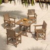 Arceso Patio Table and Chairs Set 5 Pieces, HDPS Weather Resistant Outdoor Dining Set, Square Outdoor Dining Table with 4 Patio Chairs - 4 of 4
