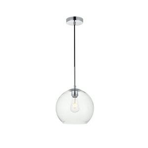 Elegant Lighting Baxter 1 Light Chrome Pendant With Clear Glass - 1 of 4