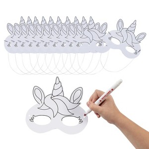 Color Your Own Unicorn Masks - 12 Pc. : Target