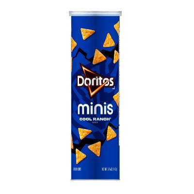 Doritos Minis Tortilla Chips Cool Ranch Flavored, 5.125 oz, Canister, Pack of 3