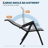Patio Rattan Reclining Folding Chair, Adjustable & Portable Lounge Chair With Widened Armrest - 3 of 4