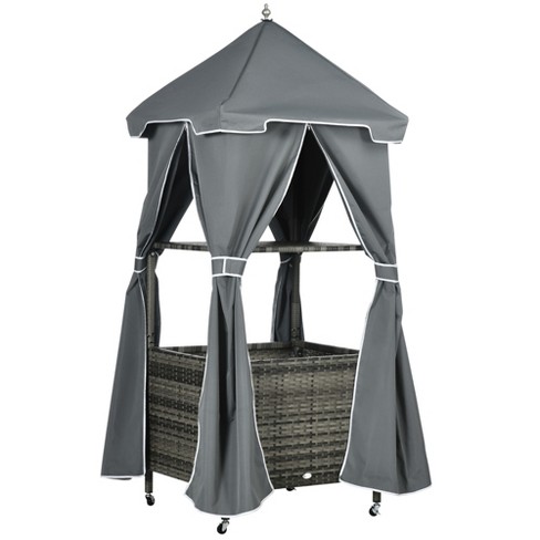 Outdoor wicker towel discount storage