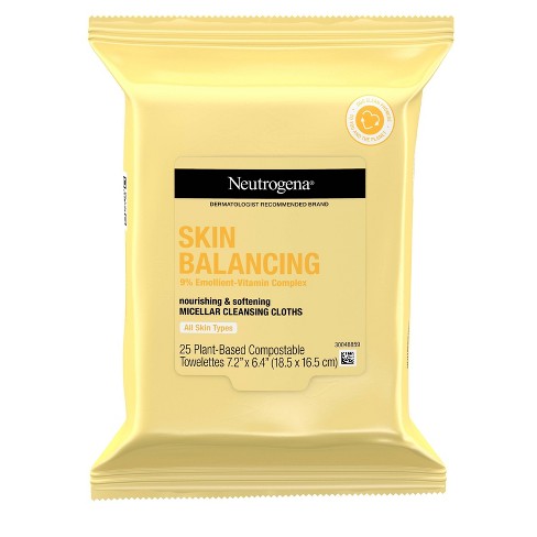 Neutrogena Skin Balancing Cleansing Towelettes - 25ct - image 1 of 4