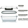 Itopfox 24-Piece Glass Food Storage Containers with Snap Locking Lids, Airtight Meal Prep Containers for Microwave, Oven, Freezer & Dishwasher - 3 of 4