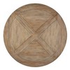 Sierra Round Farmhouse Pedestal Base Wood Coffee Table Vintage Wood - Inspire Q: 48" Diameter, Pine Frame, Wood Veneer Top - 4 of 4