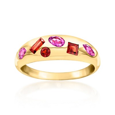 Ross-Simons 0.68 ct. t.w. Multi-Gemstone Ring in 18kt Gold Over Sterling