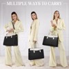 Laptop Bag for Women 15 Inch Waterproof PU Leather Work Tote Bags Large Laptop Purse for Women Professional Womens Briefcase Computer Bags - 4 of 4