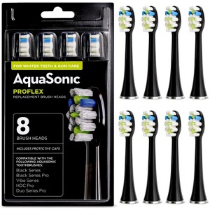 AquaSonic ProFlex Electric Toothbrush Replacement Brush Heads - 8 Pack - 1 of 4