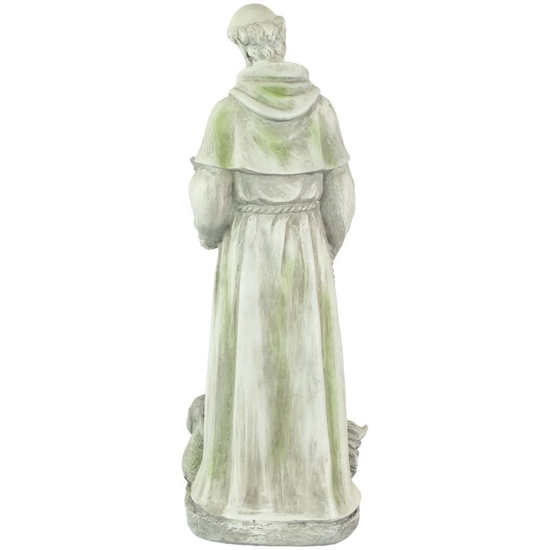 Northlight 23.5" Saint Francis of Assisi Bird Feeder Outdoor Patio Garden Statue - Gray, 5 of 6