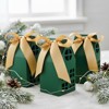 Wrapables Festive Christmas House Shaped Gift Boxes with Ribbons for Weddings, Housewarming, Cookies, Candies, Treats, Party Favors - 4 of 4