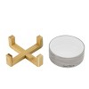 Coco Single Pet Bowl with Wood Stand 5.11 in Light Gray - 4 of 4