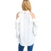 Women's Pia Ruffle Cold-Shoulder Blouse - ee:some - 3 of 4