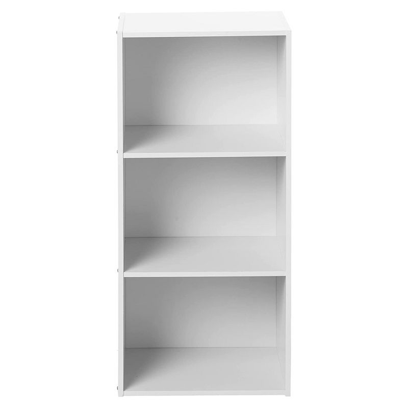 Hodedah High Quality 3 Shelf Home, Office, and School Organization Storage 35.70 Inch Tall Slim Bookcase Cabinets to Display Decor, 2 of 7