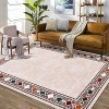Area Rugs for Living Room Bedroom Non-Slip Washable Rugs Modern Bordered Large Area Rug Stain Resistant & Low - 2 of 4