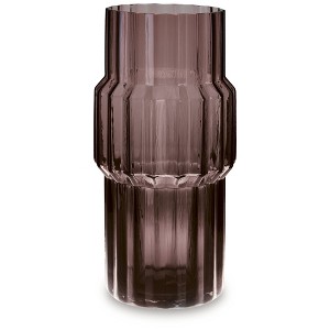 Signature Design by Ashley Dorlow 13.63" Glass Vase, Dark Mauve Indoor/Outdoor - 1 of 4