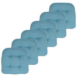 Patio Cushions Outdoor Chair Pads Thick Fiber Fill Tufted 19" x 19" by Sweet Home Collection® - 1 of 4