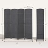 Folding Room Divider Screen 4 Panel 5.6 ' Tall Privacy Screen Freestanding Room Partition for Home Office - 3 of 4