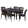 Dusk 7pc Wicker Dining Set - Multi-brown - Christopher Knight Home: Weather-Resistant, No Cushion, Rectangular Table - 2 of 4
