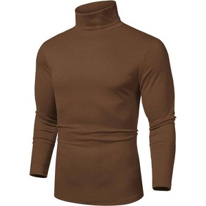 COOFANDY Men's Slim Fit Basic Turtleneck Long Sleeve Lightweight Pullover Sweaters Casual Knitted Tops - 1 of 4