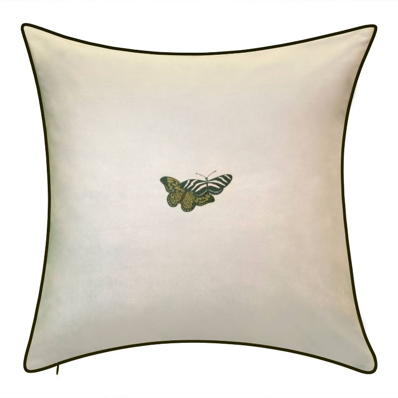 20"x20" Oversize Velvet Bold Butterfly Print Square Throw Pillow - Edie@Home, 3 of 10