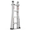 ALEXOUN 17 Ft Aluminum Step A-Frame 4 Step Ladder Telescoping Ladders,250lbs Capacity Extension Folding Ladder,for Household Outdoor Work - 4 of 4