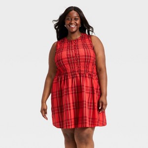 Women's Smocked Mini A-Line Dress - Universal Thread™ - 1 of 3