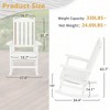 Arceso Outdoor Rocking Chairs Set, 1 Chairs & 1 Table HDPS Poly Rocking Chair, All Weather Resistant, Heavy Duty Rocker Chair For Patio, Lawn, Garden - 4 of 4