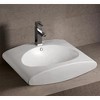 ALFI Isabella Collection Rectangular Wall Mount Bathroom Basin with Integrated Oval Bowl, Overflow, Single Faucet Hole and Rear Center Drain - 2 of 2