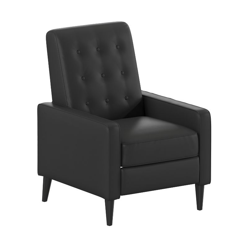 Merrick Lane Darcy Recliner Chair Mid-Century Modern Tufted Upholstery Ergonomic Push Back Living Room Recliner, 1 of 14