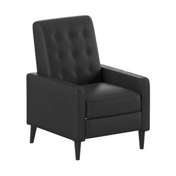 Merrick Lane Darcy Recliner Chair Mid-Century Modern Tufted Upholstery Ergonomic Push Back Living Room Recliner