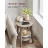 Simple Trending Small Round End Table with Lower Shelf Greige - 4 of 4