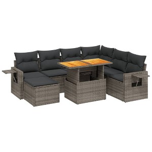 vidaXL Garden Sofa Set Grey - 1 of 4