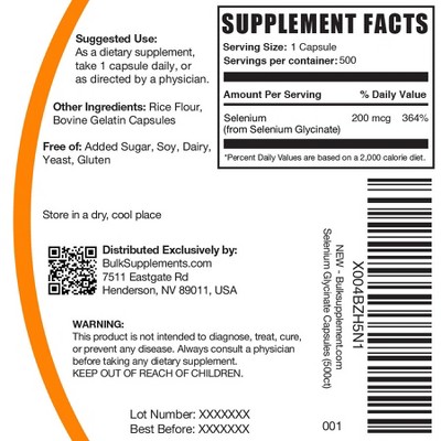 BulkSupplements Selenium Glycinate Capsules