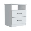 NicBex Modern Night Stand with Drawers,19.9" Wooden Nightstand with Open Shelf,Bedside Table for Bedroom,Living Room,Bedroom Furniture - 4 of 4